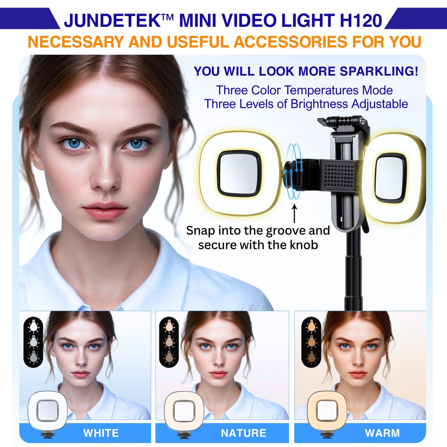 JUNDETEK™ Mini Video Fill-Light H120