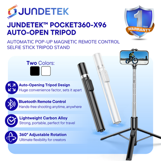 JUNDETEK™ Pocket360-X96 Auto-Open Tripod