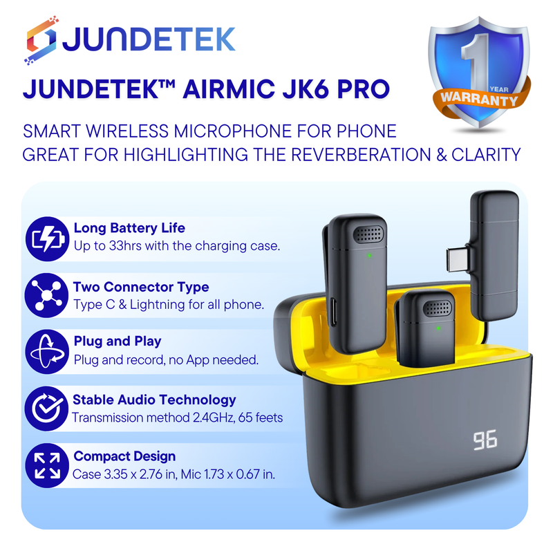 JUNDETEK™ AirMic JK6 Pro